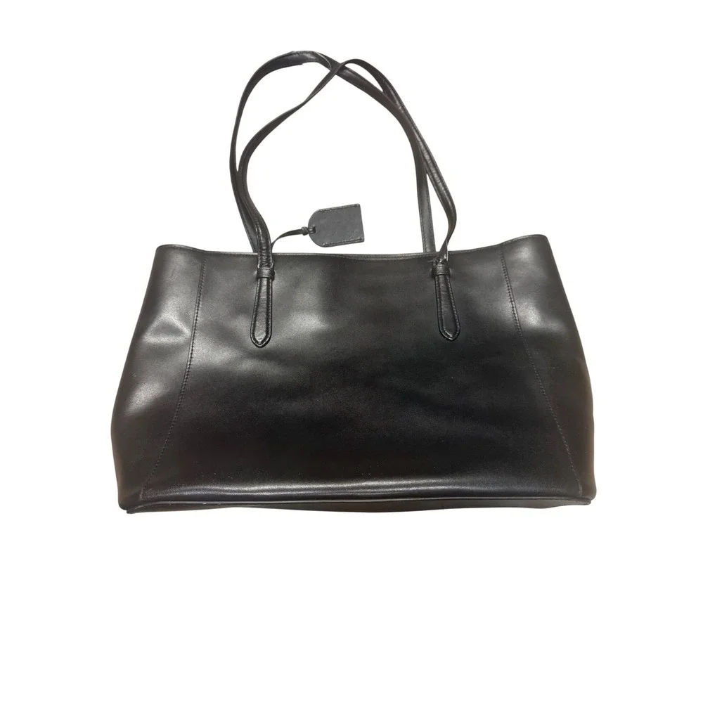 Kate Spade New‎ York Black Leather Tote Bag Shoulder Purse WKRU4071
